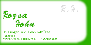 rozsa hohn business card